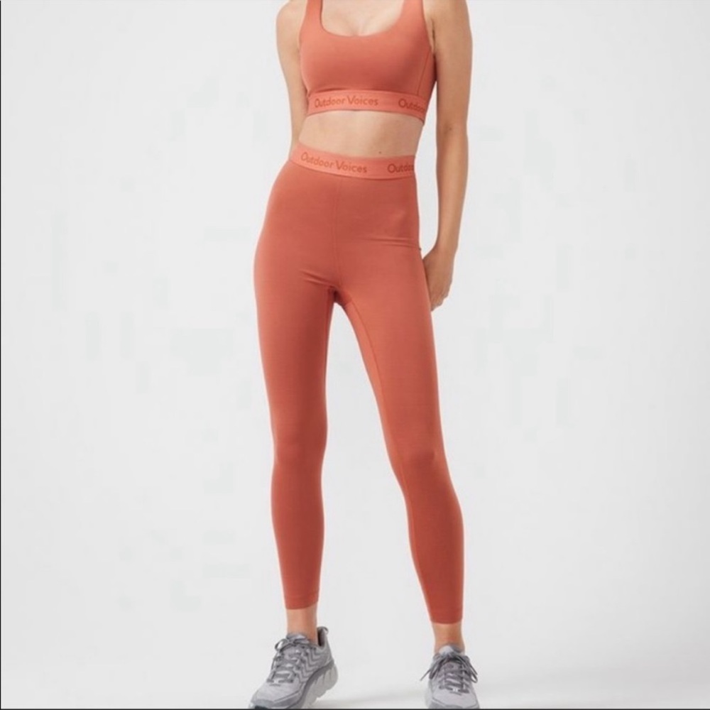 - NWT Outdoor voices 7/8 leggings in coral color russet smooth super hig…